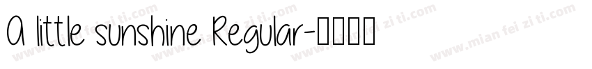 A little sunshine Regular字体转换